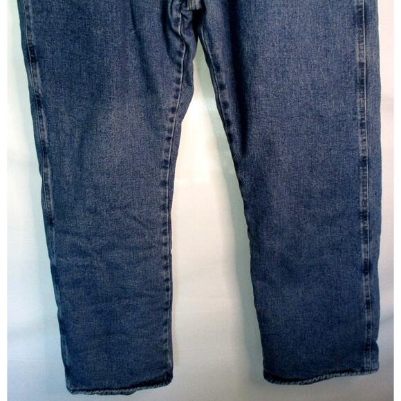 Wrangler Men's Rugged Wear Straight Blue Jeans Fleece Lined Size 36 X 30 - Picture 3 of 10